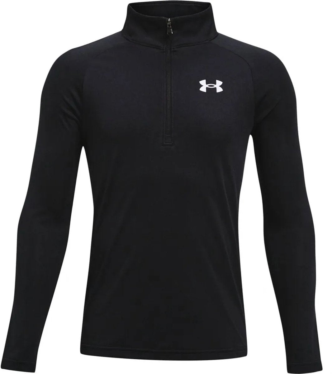 Under Armour ua tech 2.0 1 - 2 zip unisex sporttrui - zwart - wit
