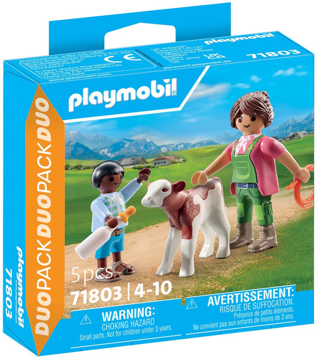 PLAYMOBIL duopacks boer met kalf 71803
