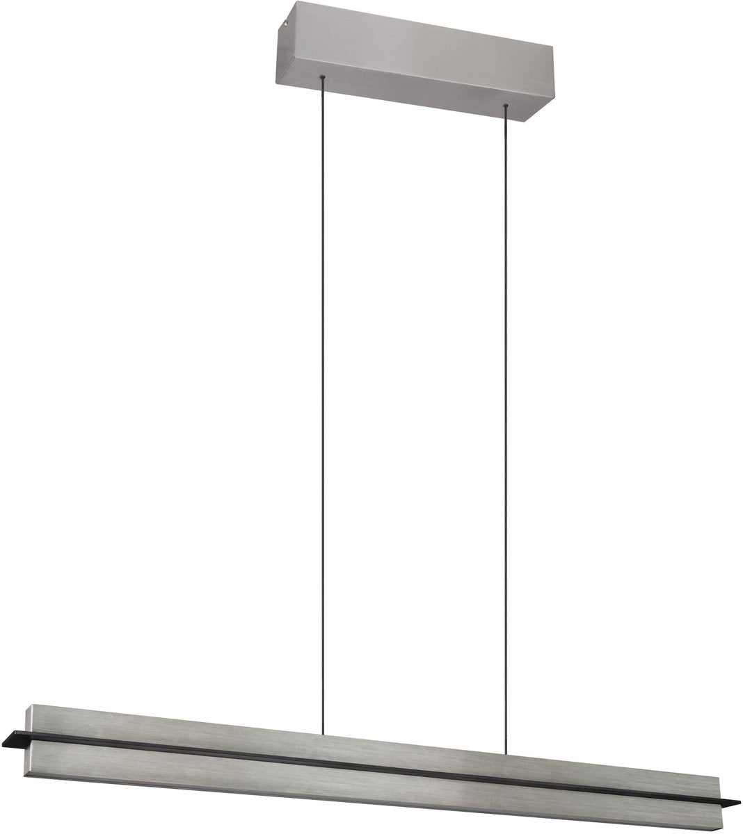 TRIO emerson - hanglamp - nikkel mat - incl. 1x smd 22 w - 4-stappen touch dimmer - traploos instelbare lichtkleur - geheugen functie - traploos in hoogte verstelbaar