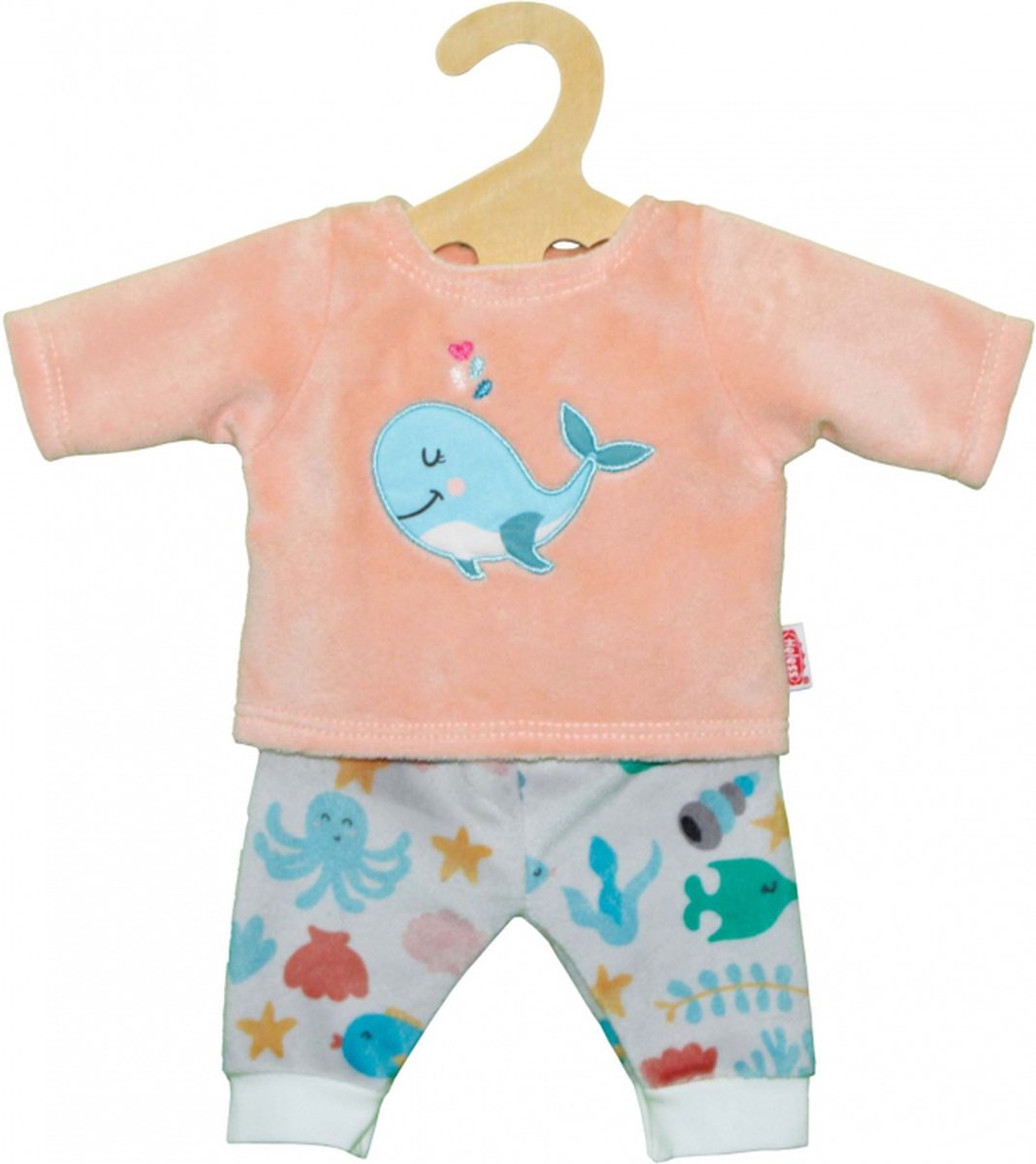 Heless Pyjama walvis bobby (2-delig 35-45cm)