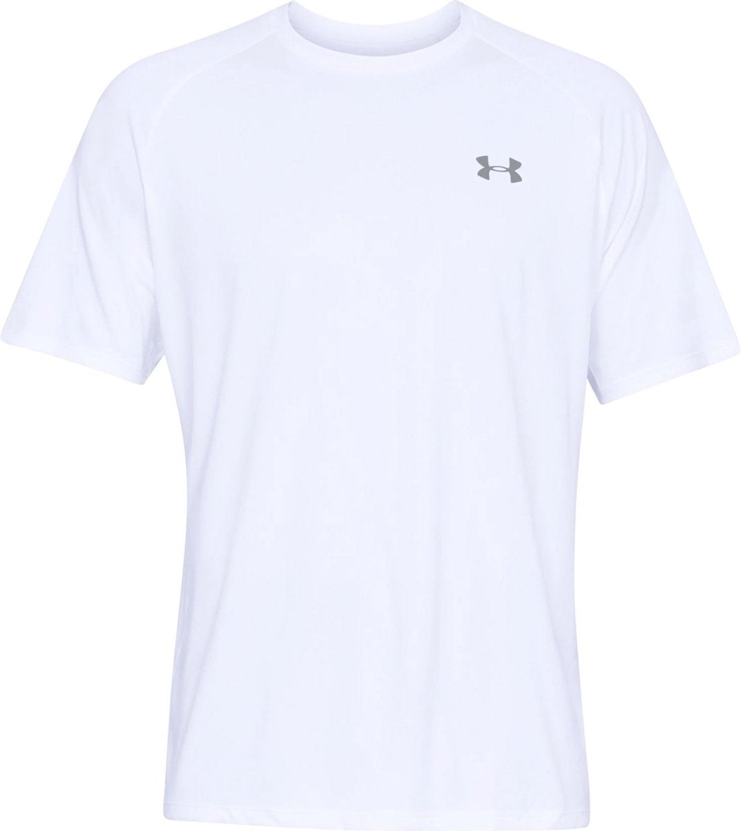 Under Armour ua tech 2.0 ss tee-wht heren sportshirt - wit - overcast grijs