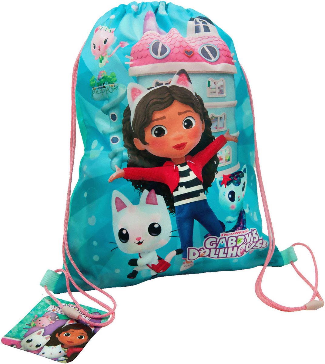 Gabby's Poppenhuis gymtas kindertas multi kleuren 42x32 cm.