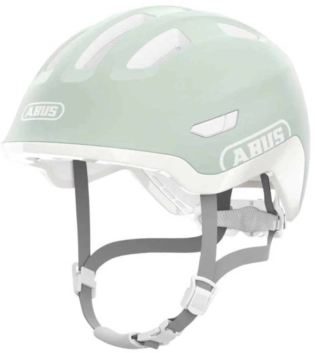 ABUS Fietshelm smiley 3.0 ace led pure mint s - 45-50 cm - lichtgroen - geschikt voor gebruik op kinderfietsen - 230 g