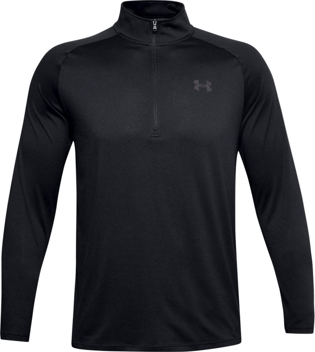 Under Armour ua tech 2.0 1 2 zip-blk heren sporttrui - zwart - charcoal
