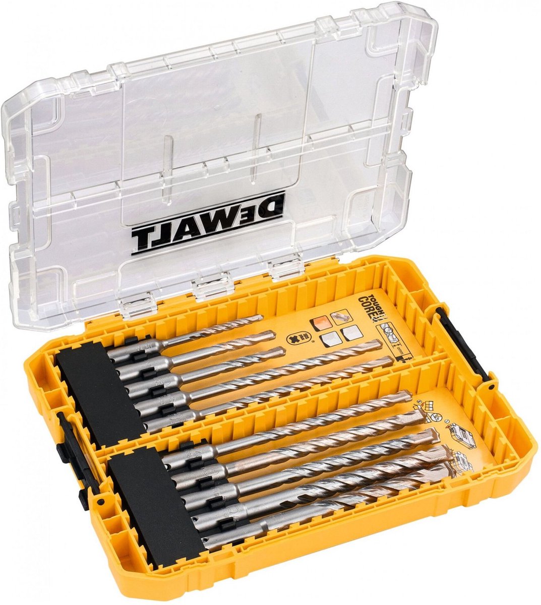 DeWalt dt70753-qz sds-plus 10-delige betonborenset in cassette - 5 6 7 8 9 10 12mm