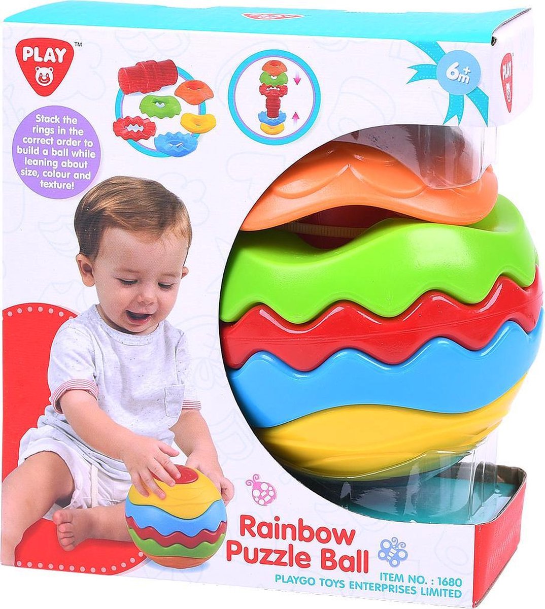 Playgo Regenboog puzzelbal