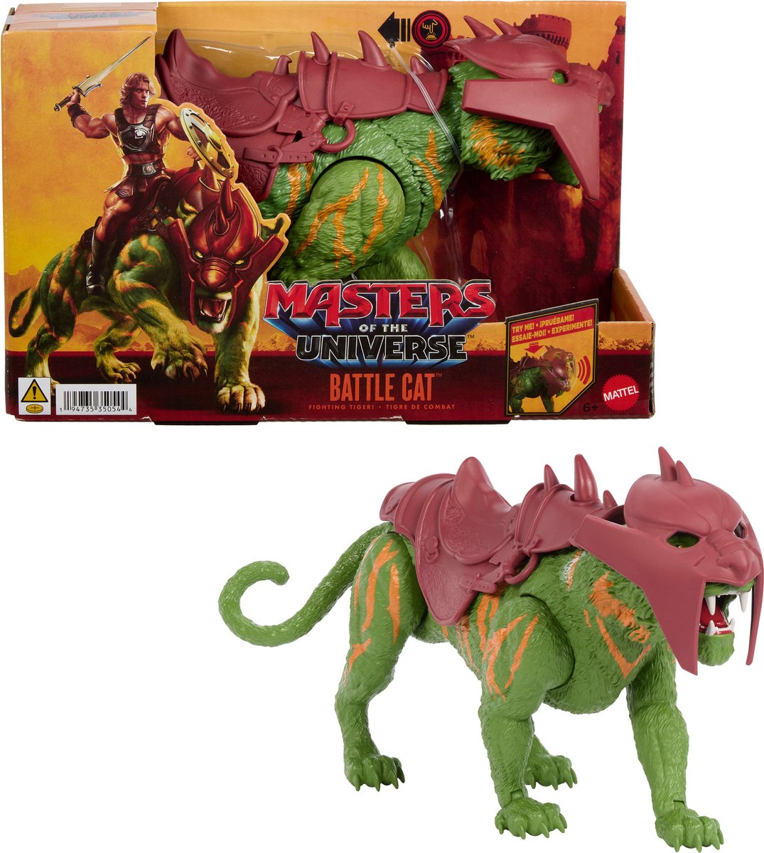 Masters Of The Universe 2026 film battle cat figuur - met beet en 5 verschillende brulgeluiden - gepantserde tijger