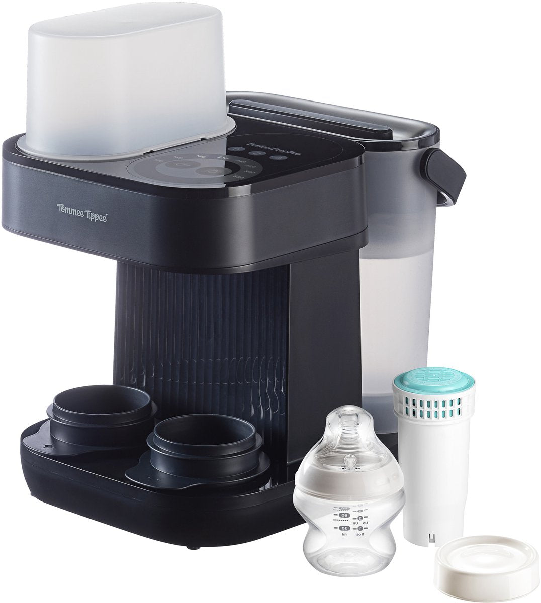 Tommee Tippee perfect prep® pro apparaat - baby fles maker met poederdispenser - antibacterieel waterfilter - gepersonaliseerde appondersteuning