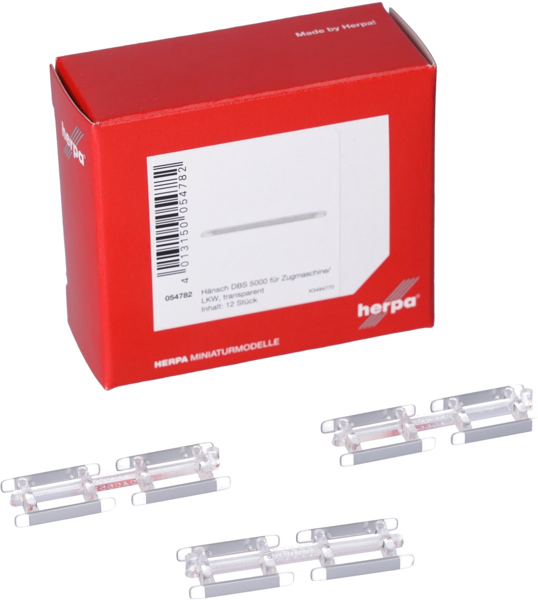 Herpa Hänsch dbs 5000 zwaaibalk vrachtwagen, transparant (12 st.)