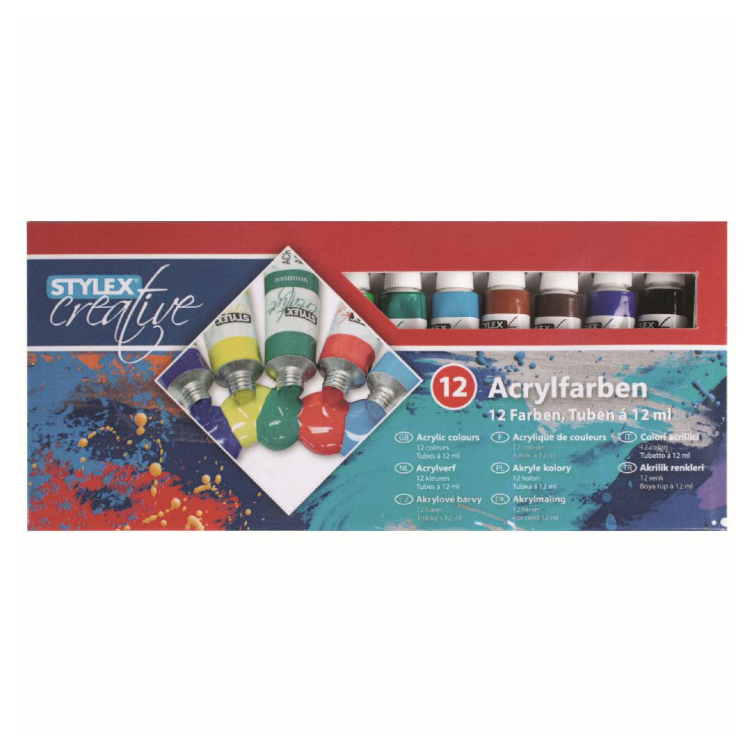 Stylex Acrylverf 12ml 12 Tubes