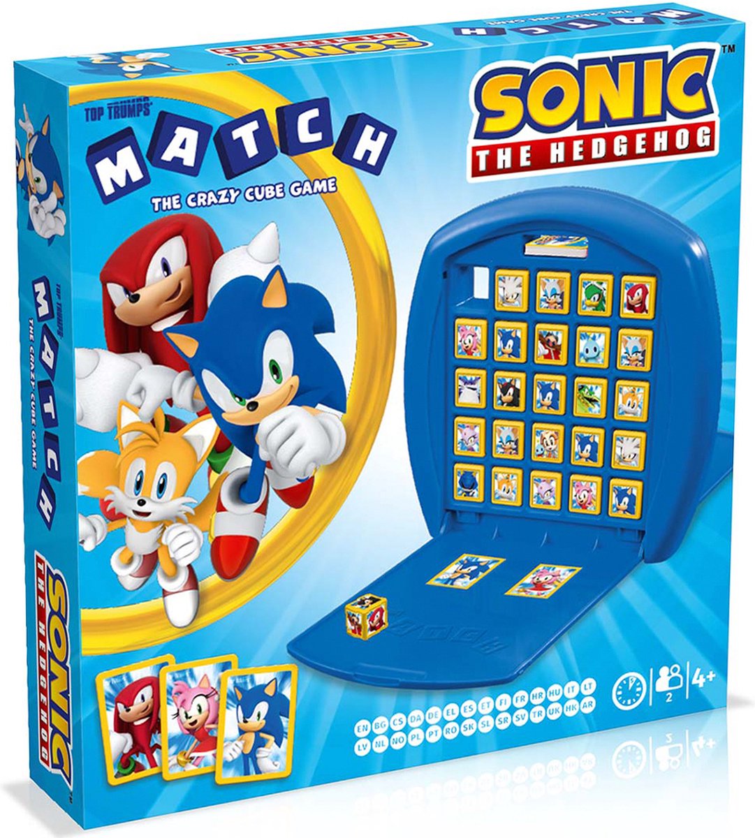 Winning Moves top ttrumps match - bordspel - sonic meertalig