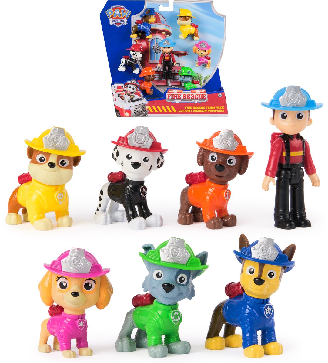 PAW Patrol - brandweerredding - speelfigurenset met 7 verzamelfiguren