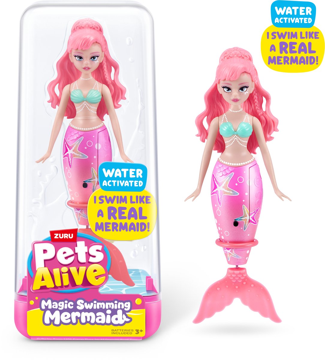 ZURU zeemeermin speelgoed pets alive zwemmende zeemeermin waterpret.