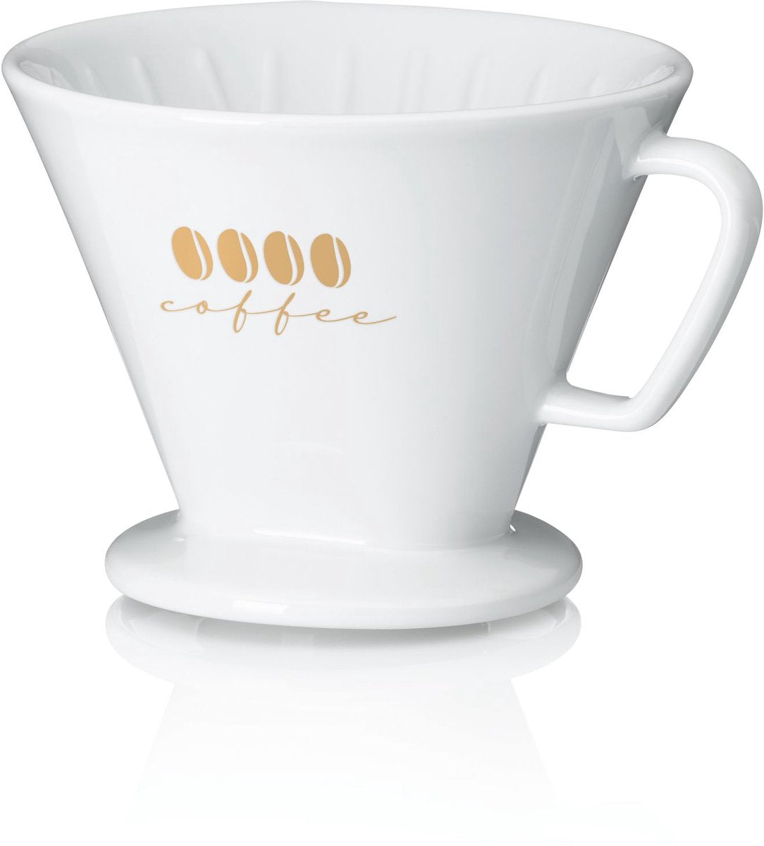 Kela Koffiefilterhouder l, porselein, wit - | excelsa