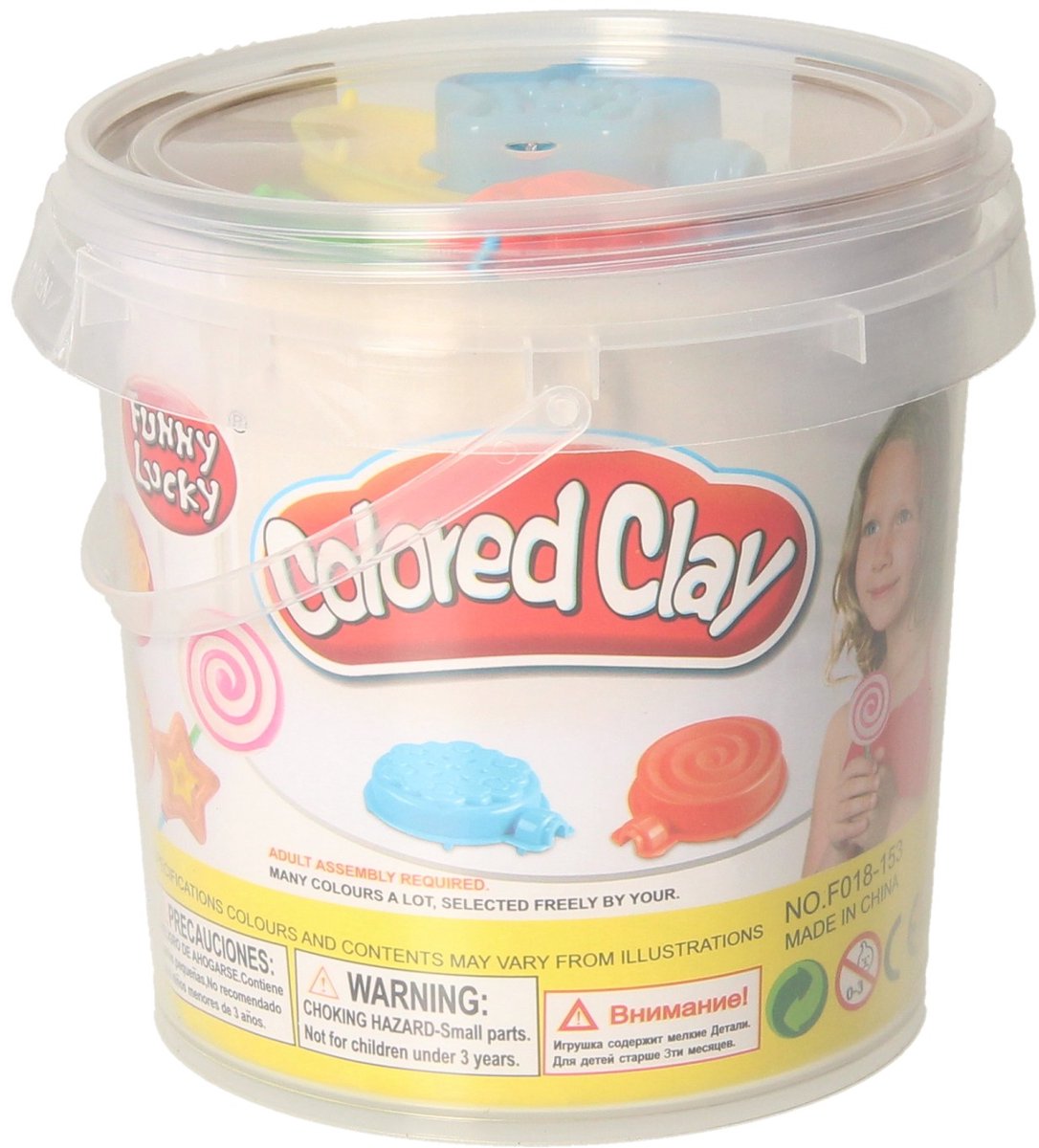 Lobbes Speelgoed BV Lobbes kleiset speelgoed opbergbox - 12 kleuren klei en lolly's maken.