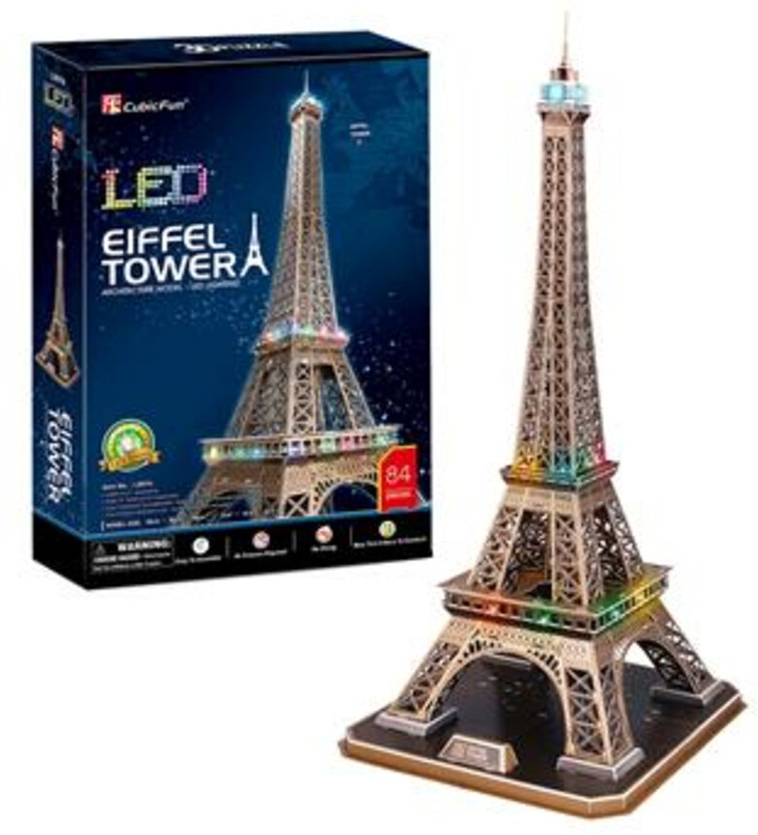 Cubic Fun 3d-puzzel eiffeltoren met led