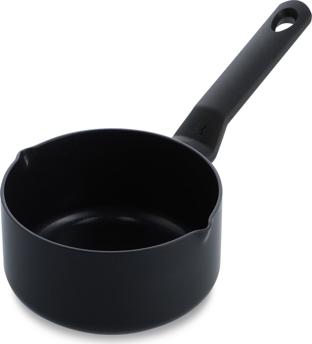 BK easy induction steelpan 16cm - 1.5l - pfas-vrije antikleeflaag - steelpan inductie - keramische pan - ovenbestendig tot 160°c - koudgrepen - zonder deksel - zwart