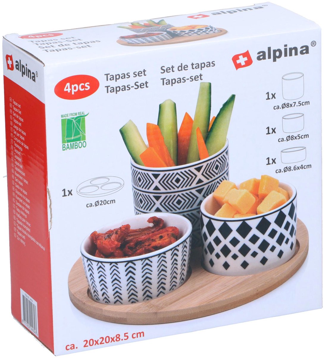 Alpina tapas set rond 4-delig