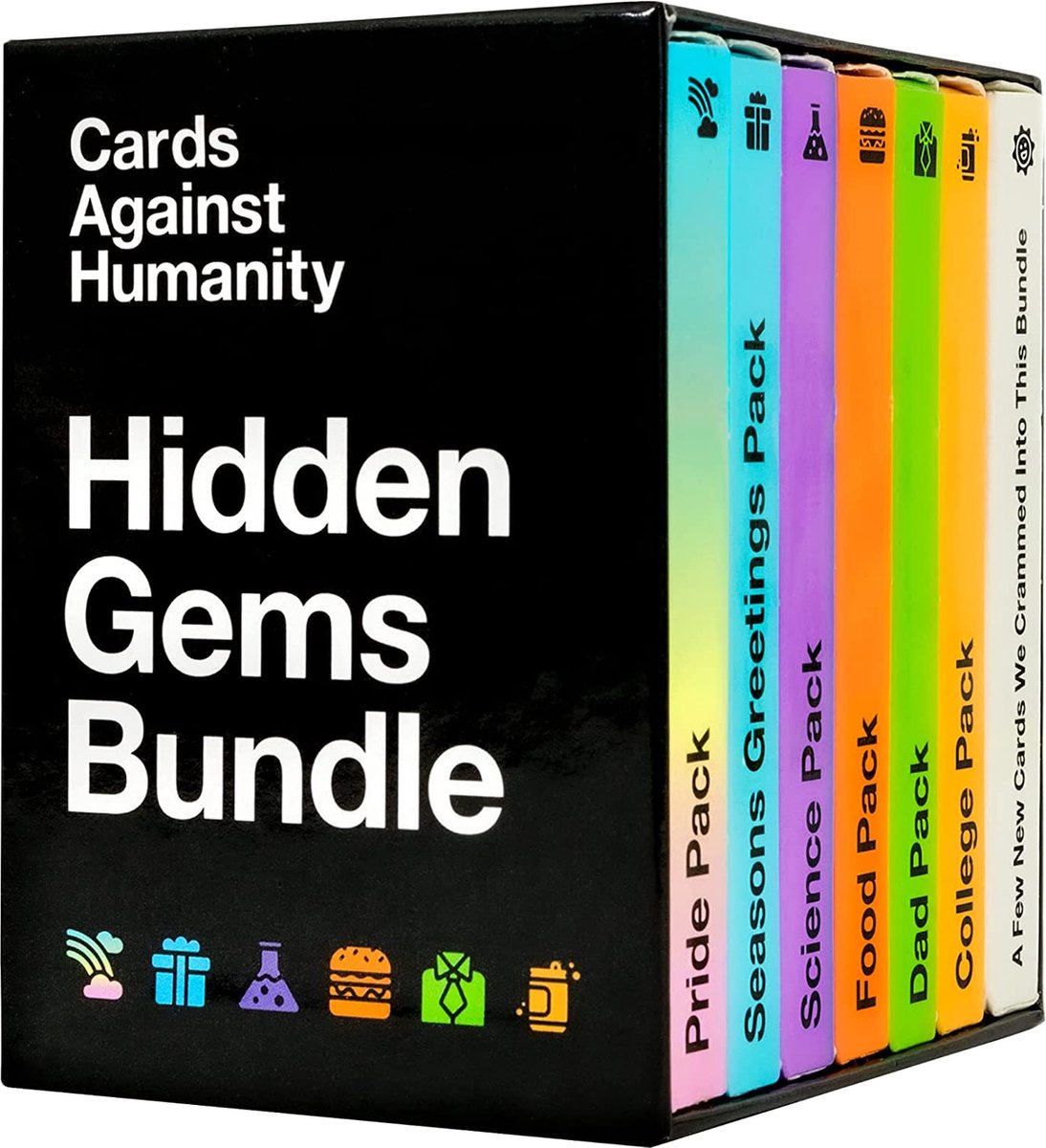 Cards Against Humanity hidden gems bundle 6 themed packs + 10 all-new cards