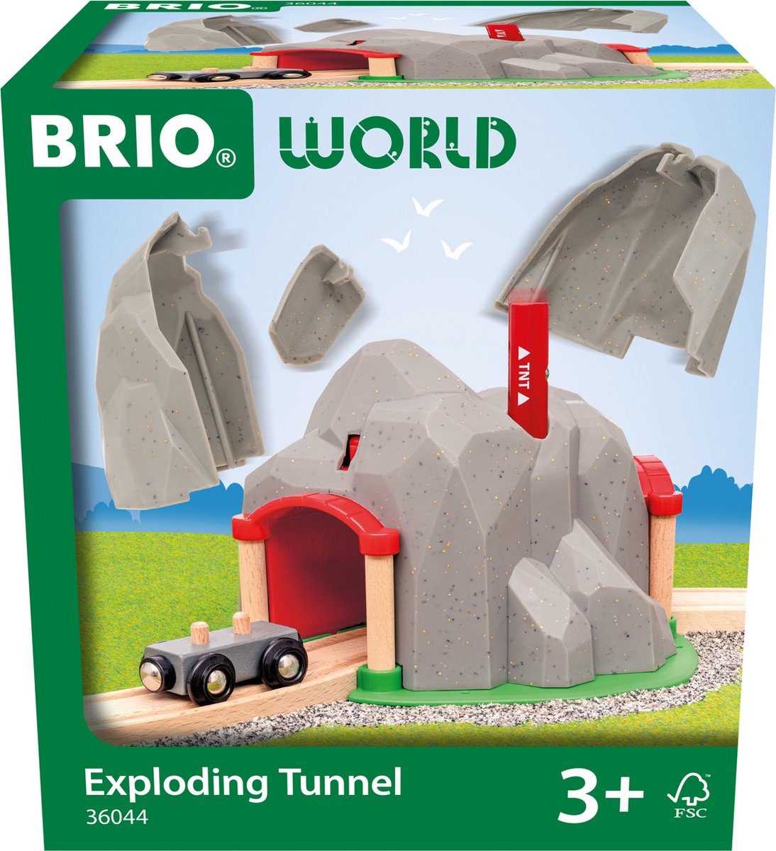 Ravensburger Brio world â€“ 36044 ontploffende tunnel | set speelgoedtreintjes voor kinderen vanaf 3 jaar