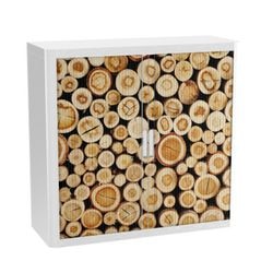 Roldeurkast Paperflow Stammen Bruin, wit