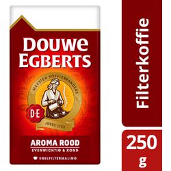 Snelfilterkoffie Douwe Egberts Aroma rood 250 g niet cafeïnevrij