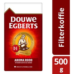 Snelfilterkoffie Douwe Egberts Aroma rood 500 g niet cafeïnevrij