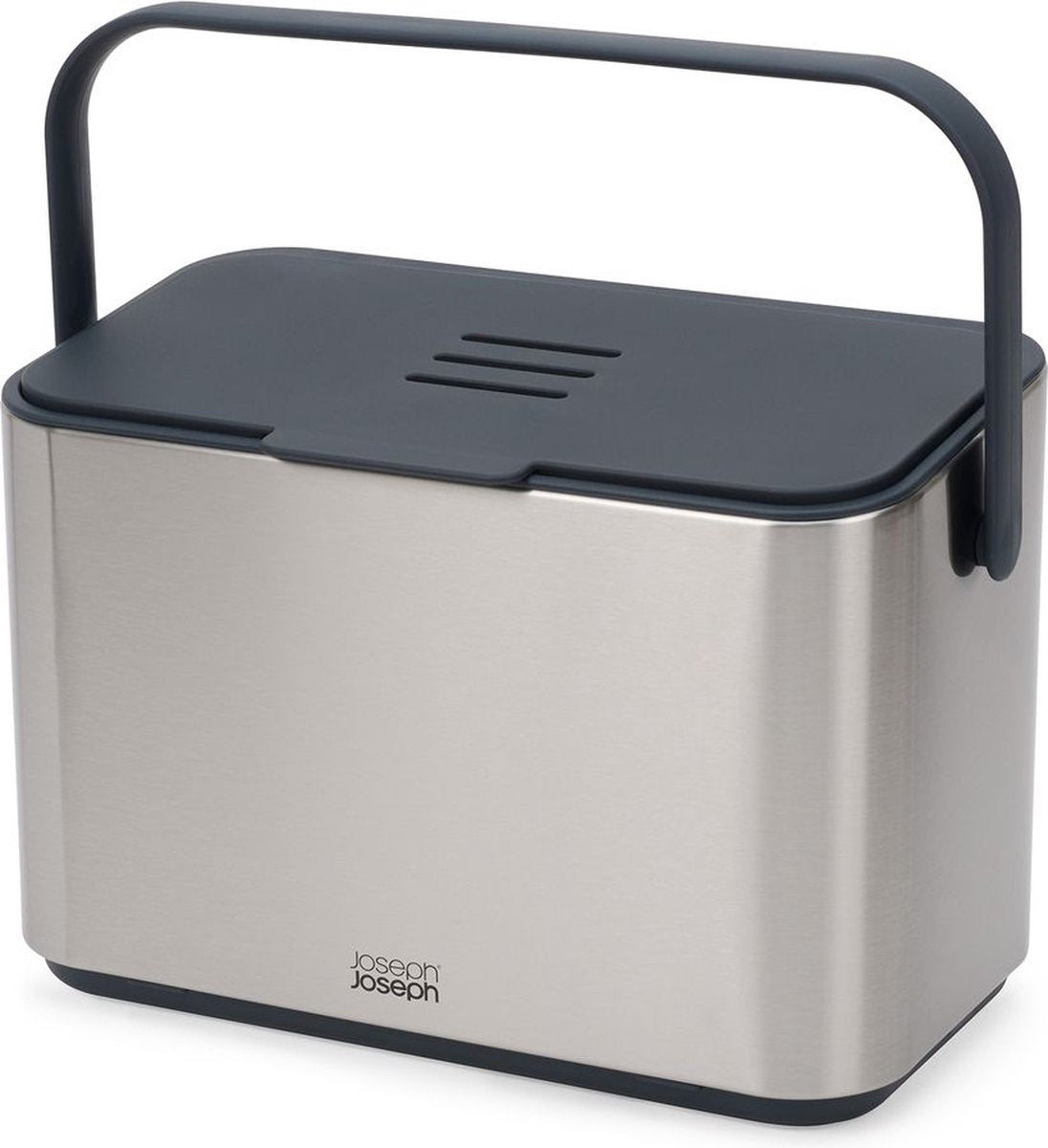 Joseph Joseph - collect keukenafval compostemmer met binnenbak 4 liter - roestvast staal - grijs