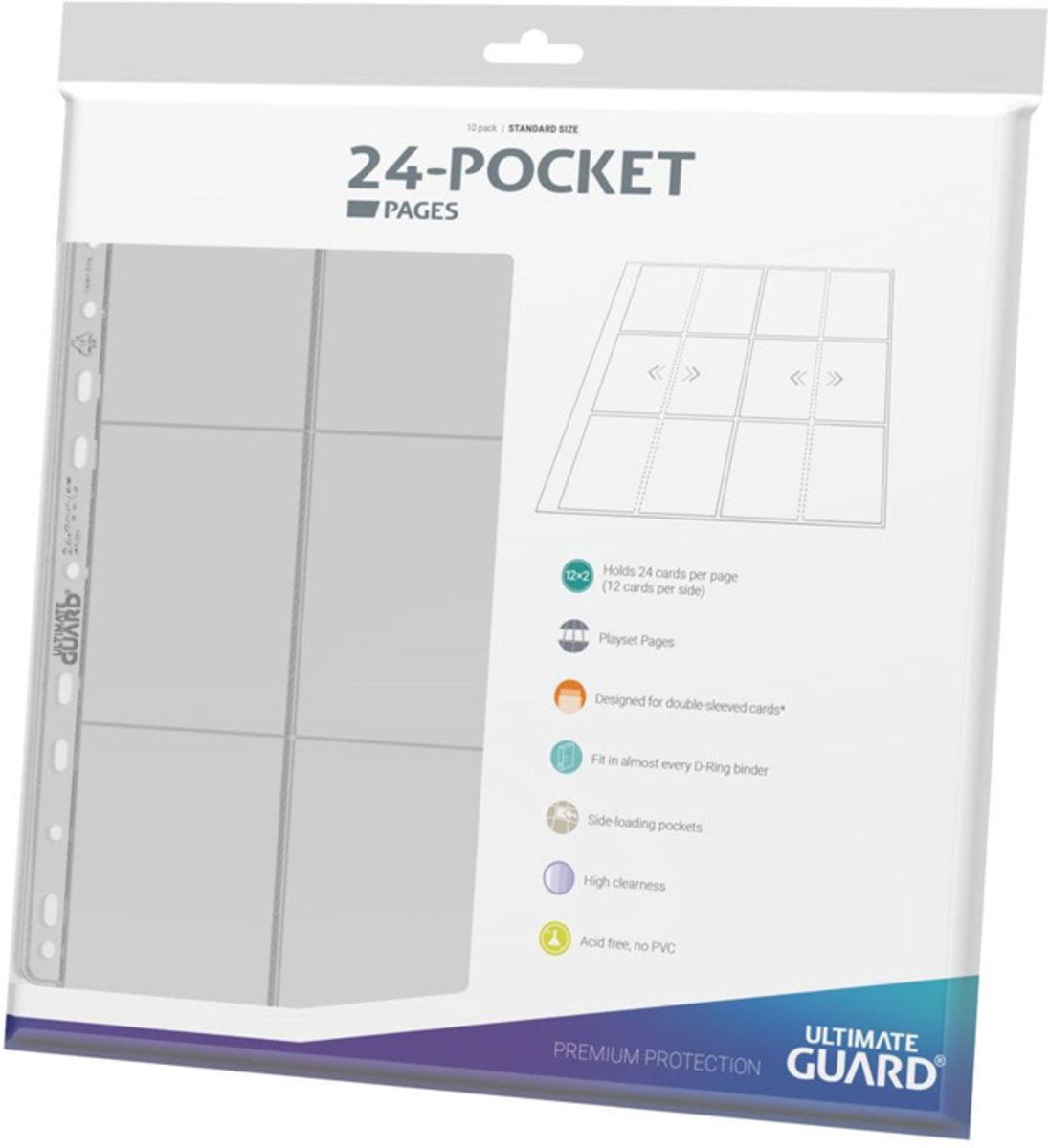 Ultimate Guard 24-pocket quadrow pages side-loading (10) - transparent
