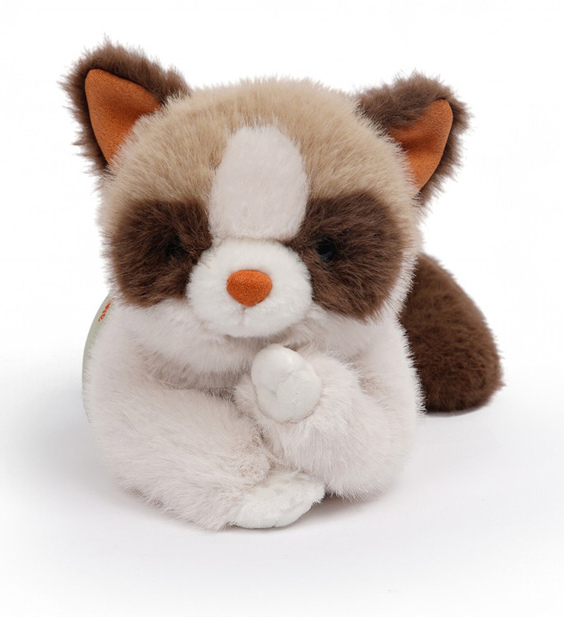 ONE LOVE knuffel - kat caramel - 31cm - bruin crème - 0 jaar