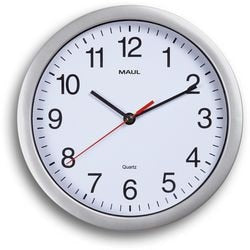 Quartz wandklok Maul MAULrun Zilver, wit