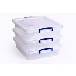 Opbergbox met deksel Really Useful Boxes 10.5CCB-PK3 10.5 L Transparant