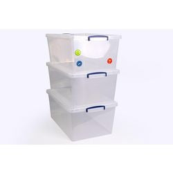 Opbergbox Really Useful Boxes 62CCB-PK3 62 L Transparant