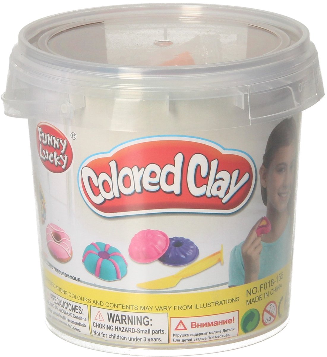Lobbes Speelgoed BV Lobbes kleiset donuts maken - kleurrijke klei opbergbox 12 kleuren.