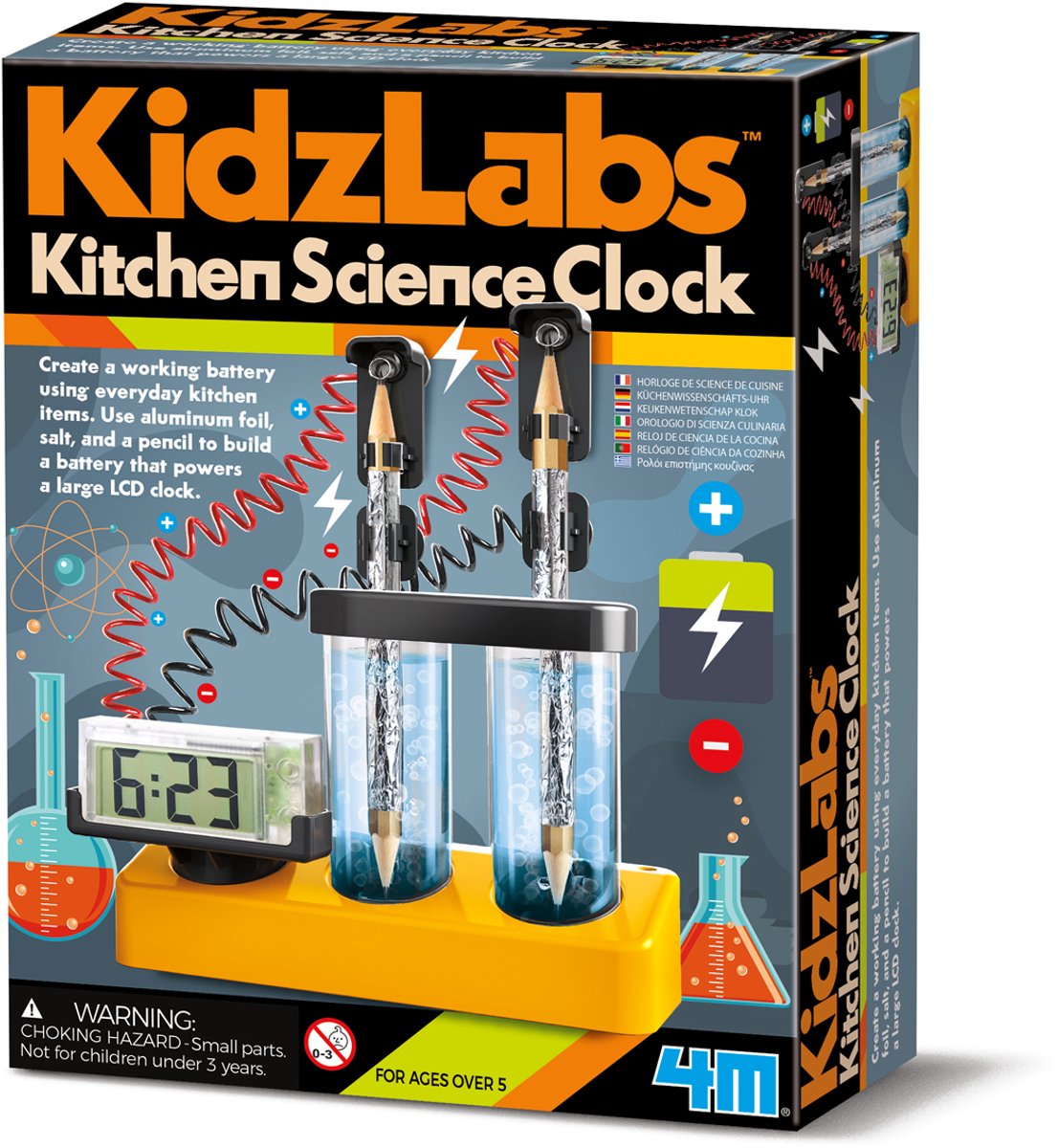 4M wetenschap en spel - bouw je keukenwetenschapsklok - bouwpakket - kidzlabs - 5+