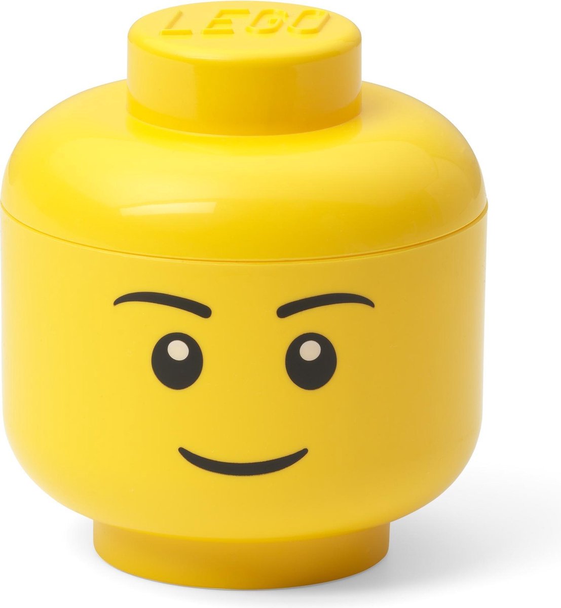 LEGO - opbergbox hoofd boy mini - polypropyleen - geel