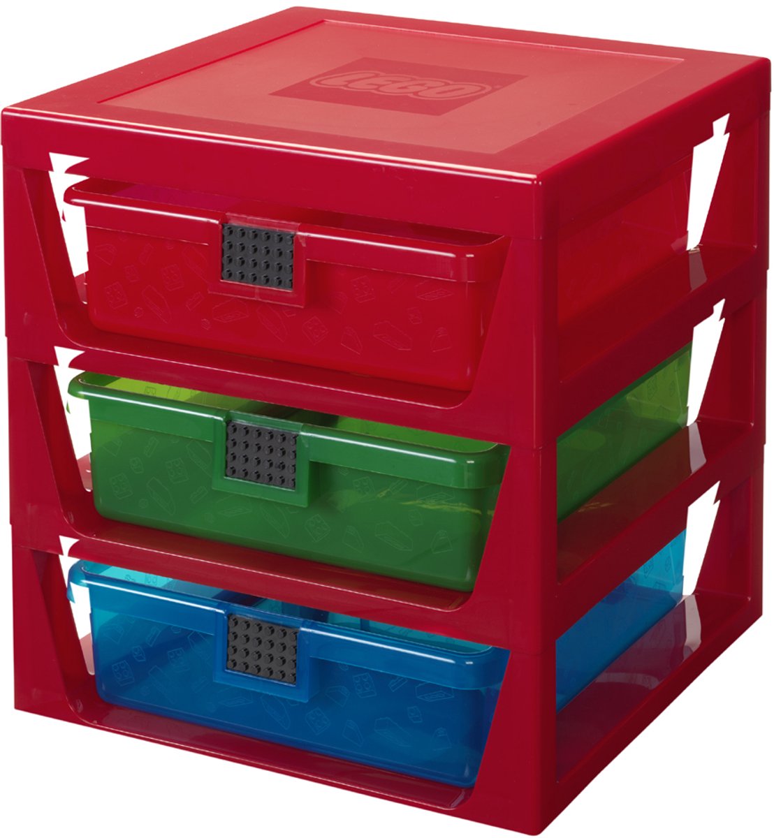 LEGO - opbergrek met 3 lades - polypropyleen - grijs