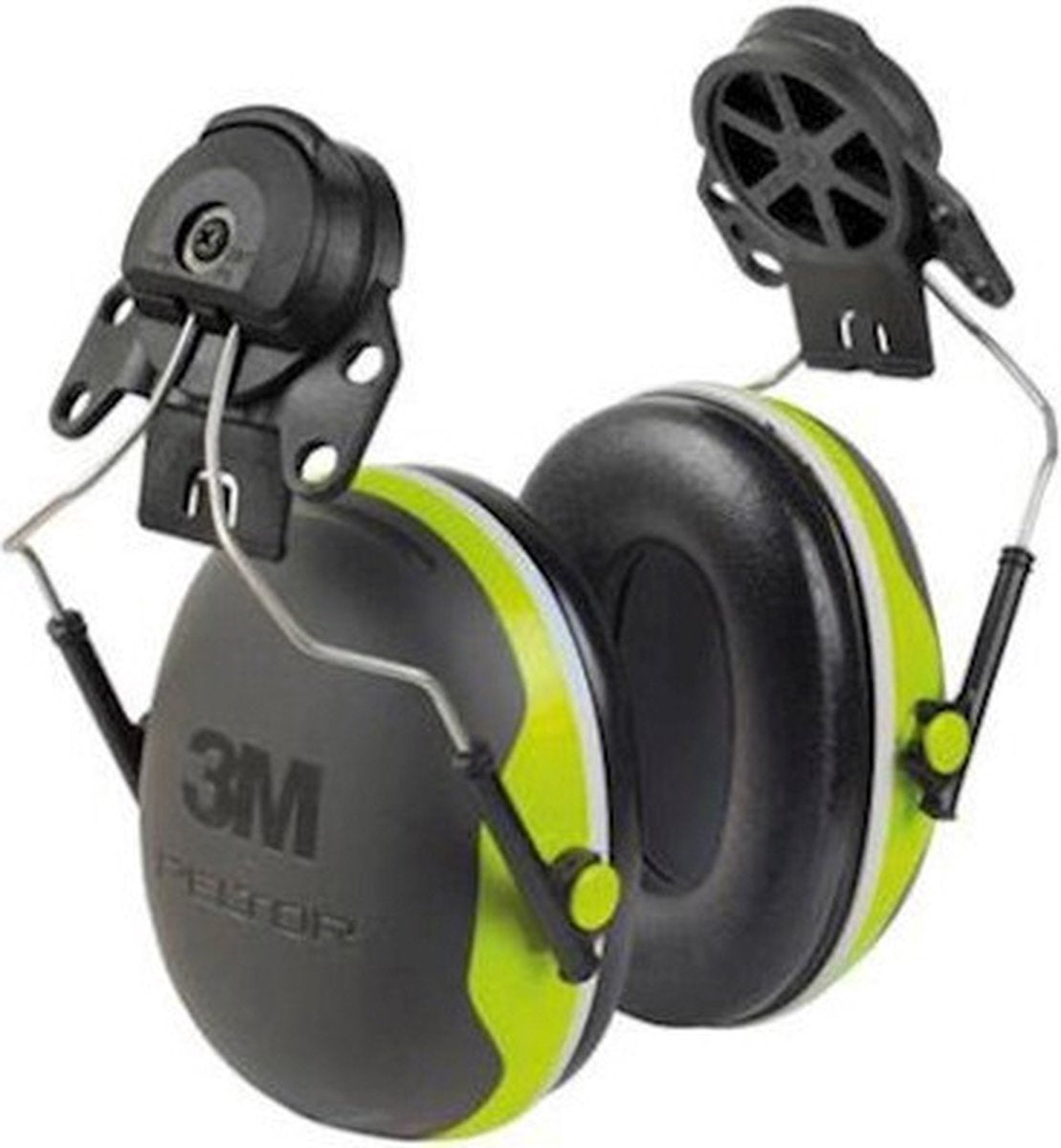 Merkloos Sans Marque 3m peltor x4p3 gehoorkappen met helmbevestiging hi-viz