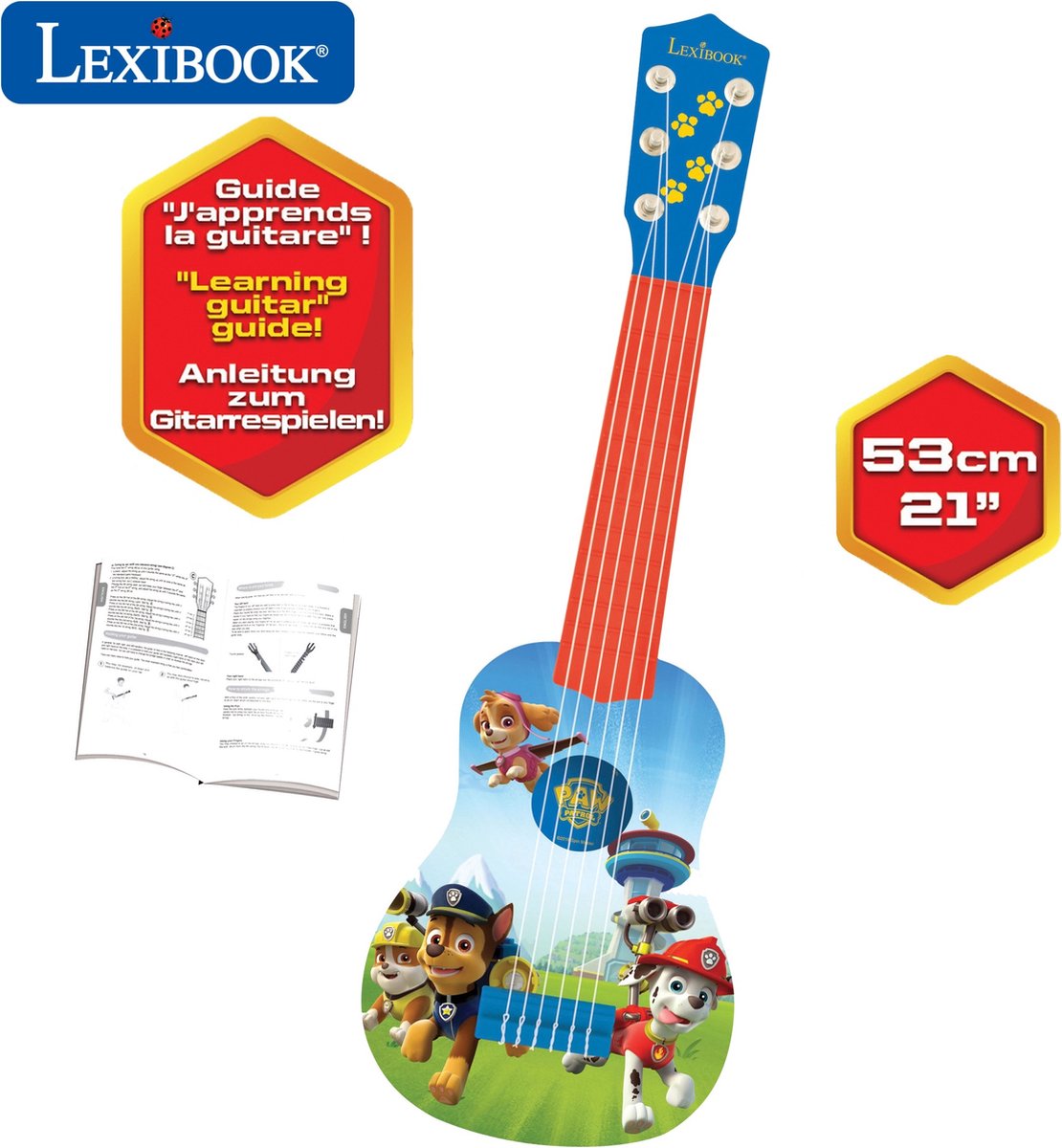 Lexibook Mijn eerste gitaar paw patrol – 21’’ 53 cm