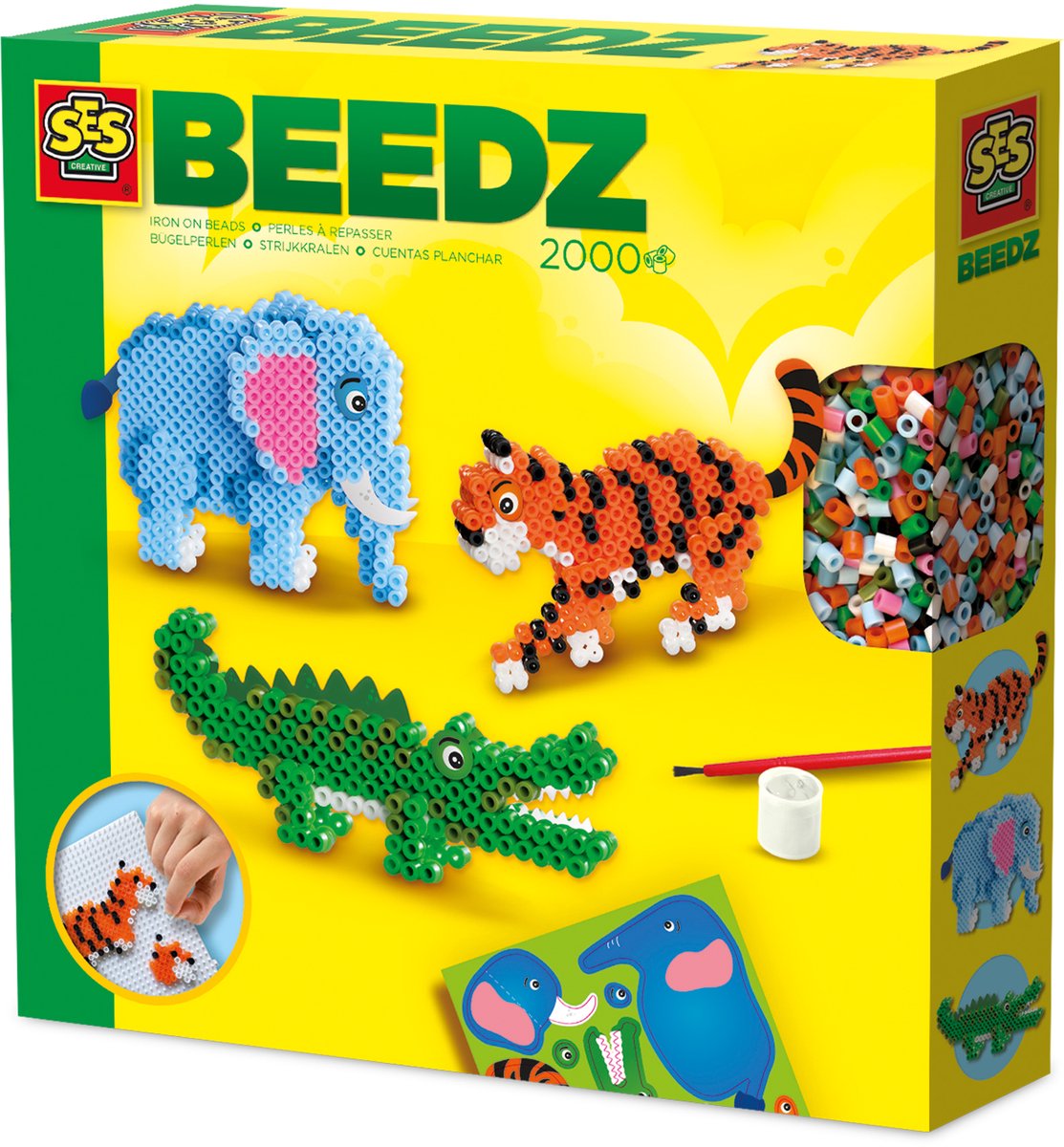 SES Creative Ses strijkkralen - safari dieren