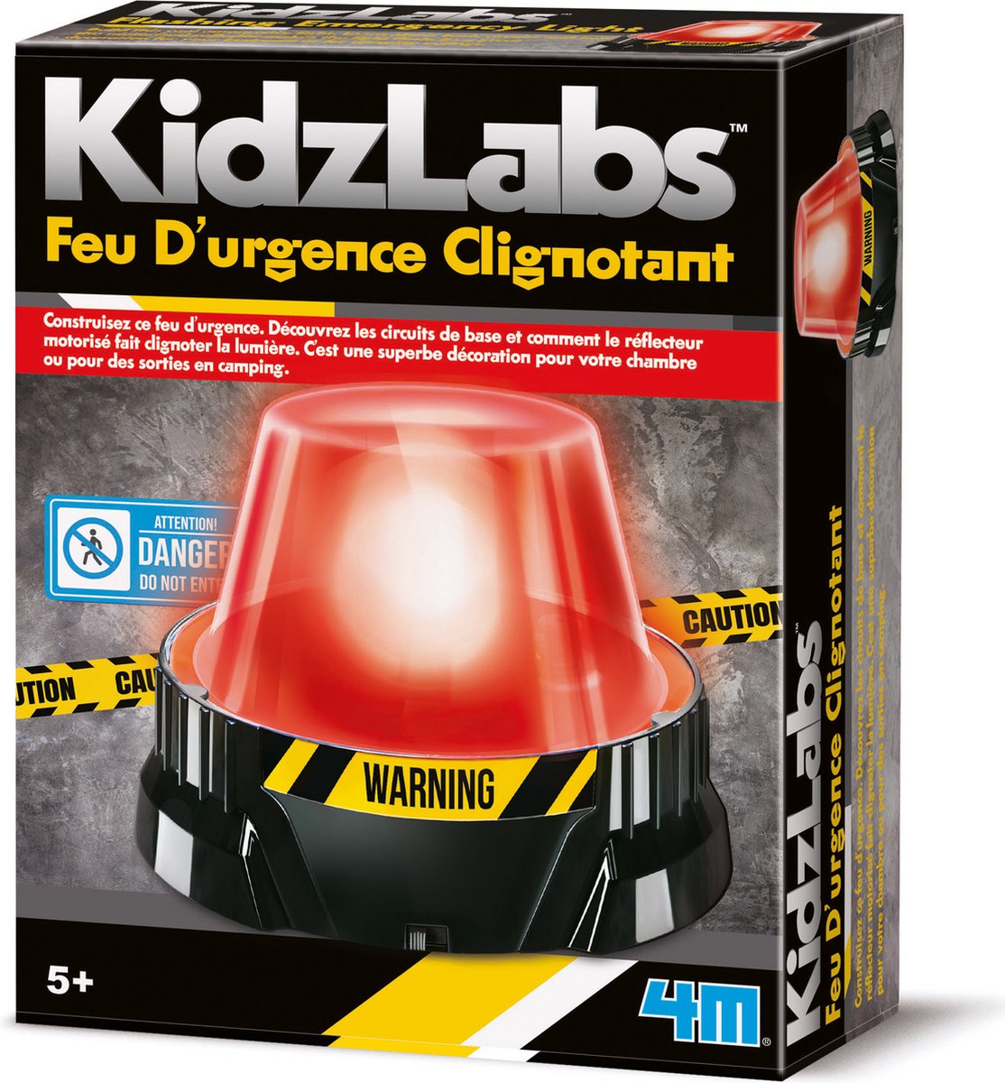 4M wetenschap en spel - bouw je eigen knipperend noodlicht - bouwpakket - kidzlabs - 5+