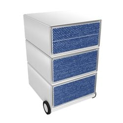 Mobiel ladeblok Paperflow Jean Blauw, wit ABS, polystyreen