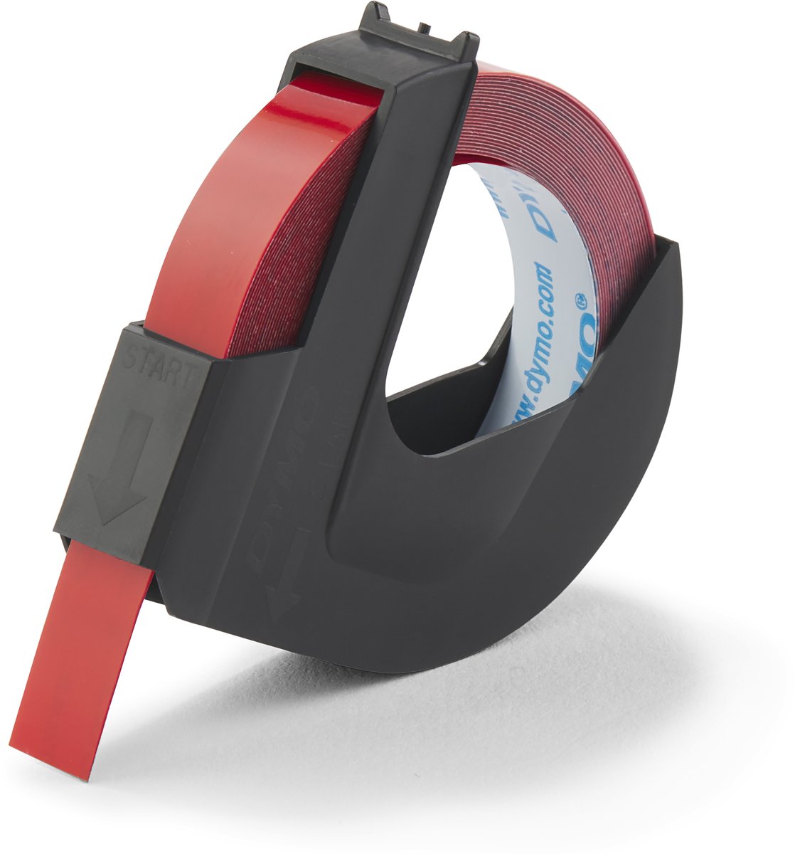 Quantore Relieftape dymo embossing vinyl 9mm rood | 10 stuks