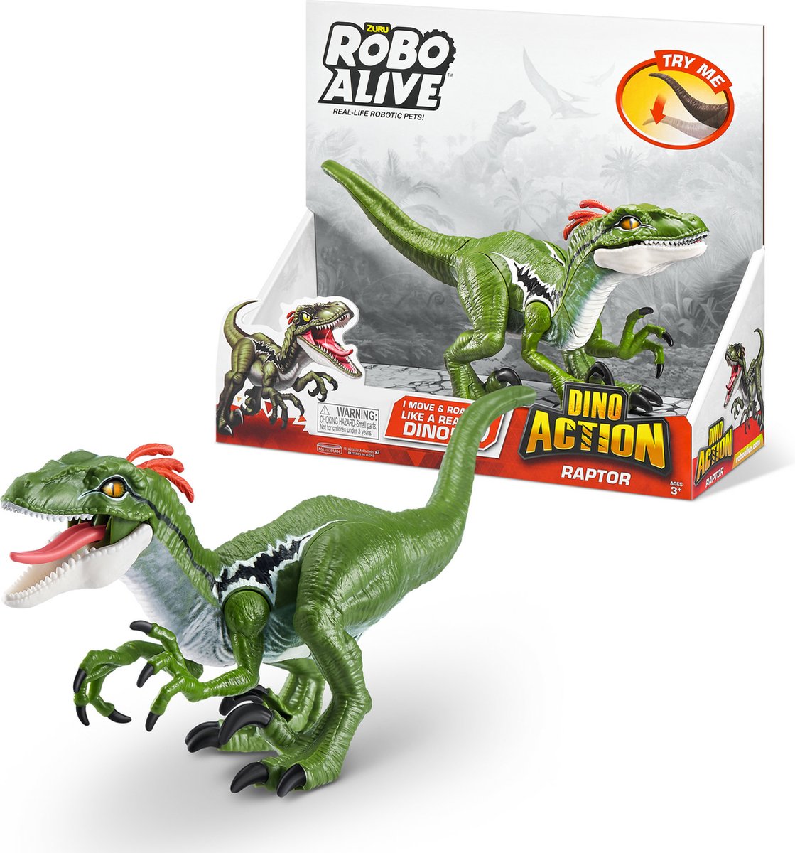 Robo Alive dino action raptor van zuru