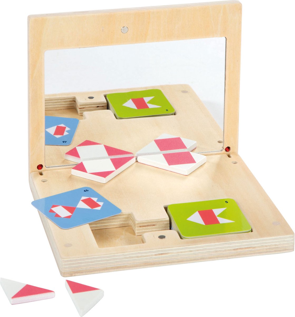 Small Foot - houten symmetriespel met spiegel educatief