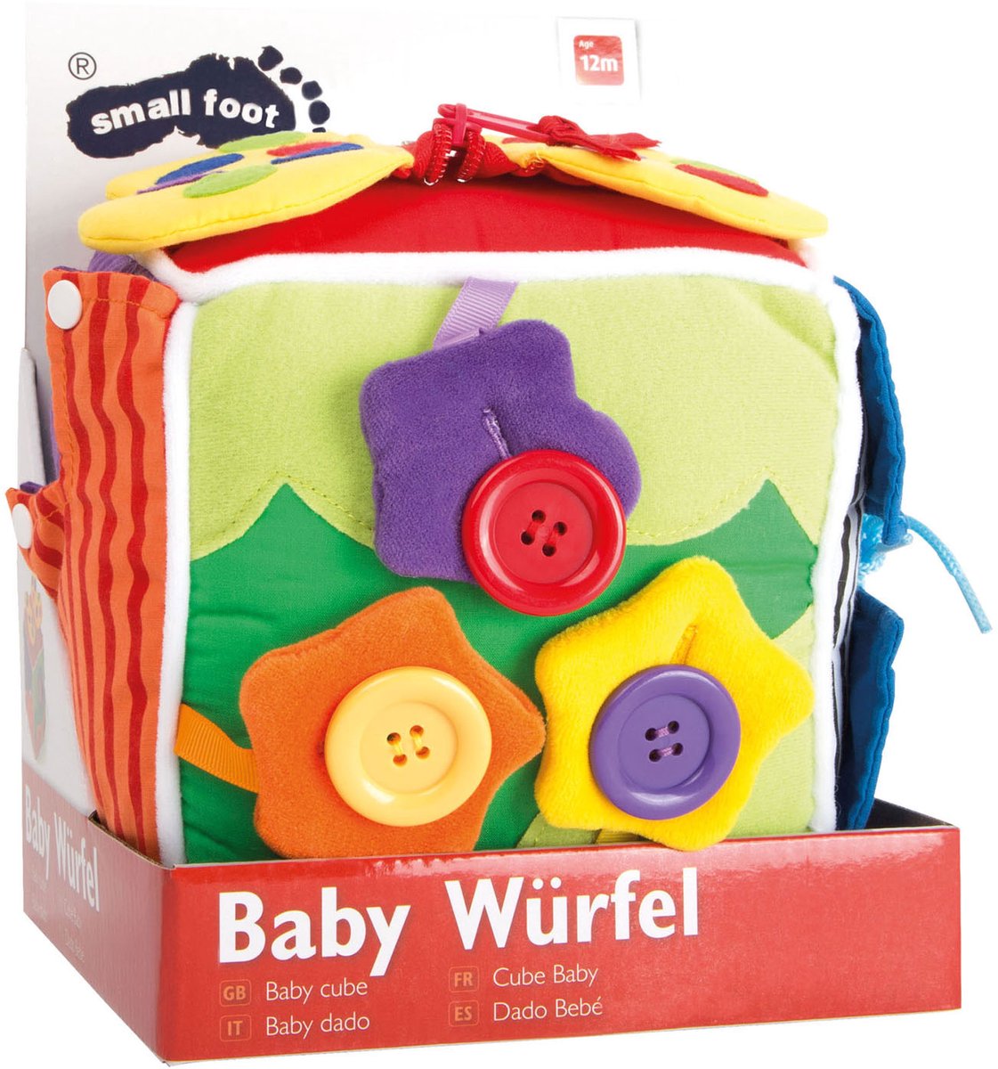 Small Foot - baby kubus natuur pluche