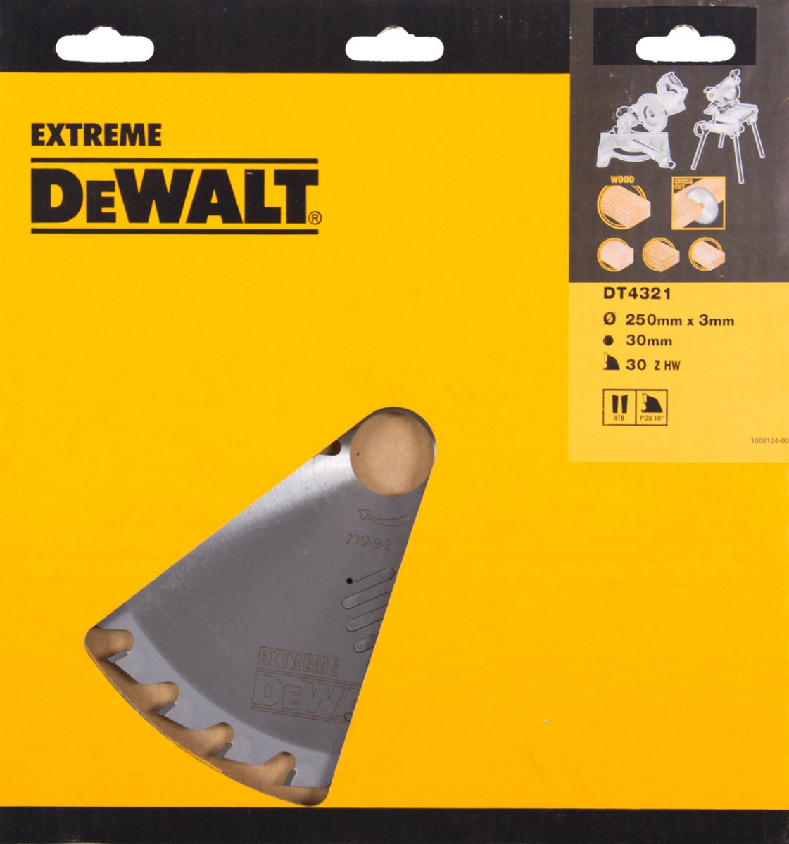 DeWalt cirkelzaagblad voor hout | extreme | ø 250mm asgat 30mm 30t - dt4321-qz