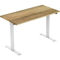 Euroseats Bureau Wit, eiken B000WH120NAT 80 x 750-1235 x 120 mm