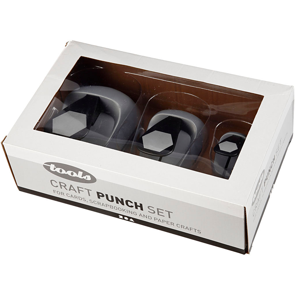 Creativ Company Https: www.cchobby.nl ponsen-set-zeskant-afm-25-49-75-mm-3-stuk-1-doos