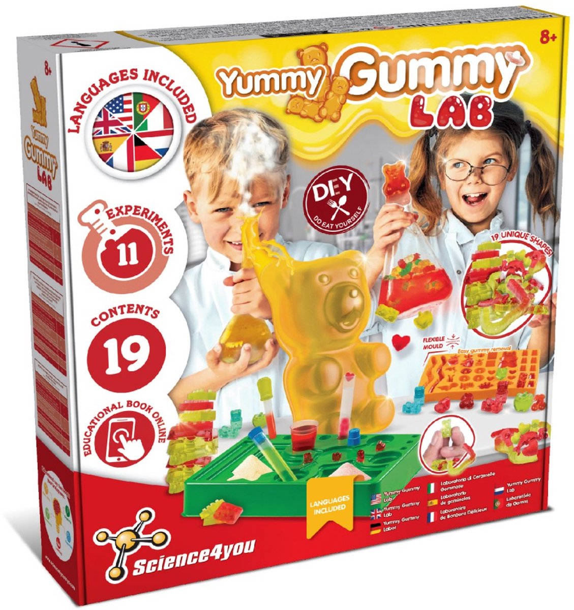 Science 4 You Science4you gummy snoepjes lab - experimenteerset - yummy gummy experimenten - 8+ jaar